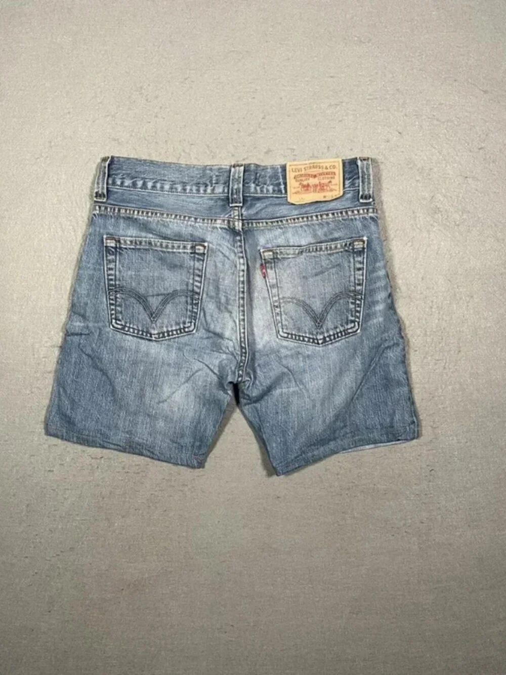 Levi’s 512 Light Blue Buttoned Denim Shorts Vintage Mens W32 I8